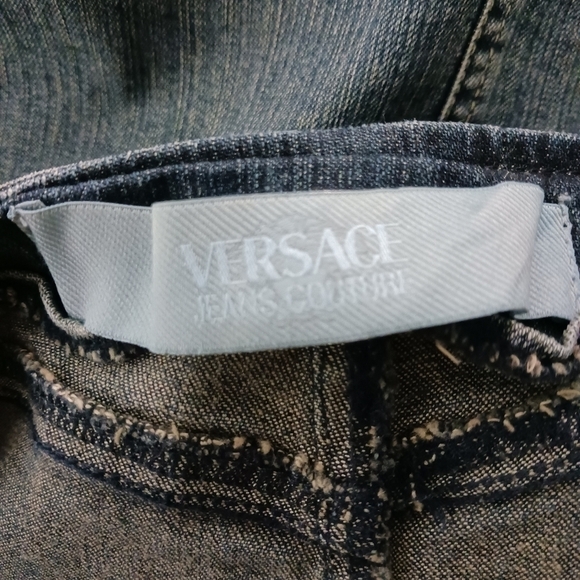 Y2K Versace jeans couture embroidered jeans skirt - Picture 7 of 10